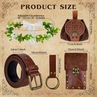 Orgoue Renaissance Accessories  Medieval Viking Steampunk Leather Belt