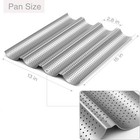 2 Pack Nonstick Perforated Baguette Pan 15  X 13  For 2 Pk  4 Loaves  Silver 