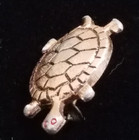 Vintage 1960s Turtle Mini Pin-gold Tone-older Clasp 1  Hong Kong  item  538 