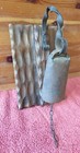 Vintage Dinner Bell Wooden Wall Plaque Hand Made Wrought Iron Gothic Spain 