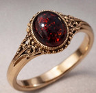 Vintage Black Fire Opal Ring 925 Sterling Silver Antique Style Statement Ring