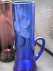 4 Vintage Bohemia Crystal Etched Shot Glasses Shooters