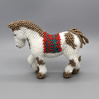 Native American Beadwork-large Beaded Show Horse By Sylvia Quam-zuni