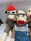 Vintage Handmade Sock Monkeys Lot Of 6