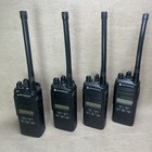 Lot 4 Motorola Cp185 Black Wireless Uhf 16 Ch 480mhz Two-way Radio Walkie Talkie