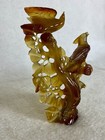 Vintage Chinese Hand Carved  Agate Stone Birds Figurine  no Vase 
