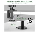 Triple Monitor Stand 13   32      Gas Spring Full Motion Desk Mount   C-clamp Base 