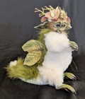 Spring Flower Dragon Handmade Felted Ooak 