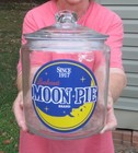 Lookout Moon Pie Advertising General Store Counter Snack Jar W  Glass Lid