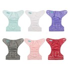 Baby Cloth Diaper 6 Pack With 12 Inserts One Size Cloth Diaper Covers Adjusta   