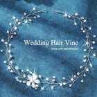 Silver Rhinestone Bride Wedding Headband Crystal Flower Bridal Hair Vine
