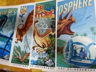 Jurassic Park Mosasaurus Velocicoaster Dinosaur T-rex 7 Poster Print Set