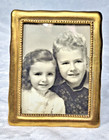 Vintage Gold Plated 24k Picture Photo Frame Art Deco Fits 4 25  X 3 25  Photos