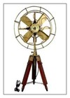 Antique Brass Golden Nautical Adjustable Hight Vintage Look Tripod Table 