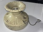 Vintage Alabax Porcelain Pull Chain Ceiling Light Fixture Ceramic Lamp Base