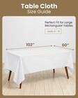 Utopia Kitchen Rectangle Table Cloth 1 Pack  Tablecloth Machine Washable    