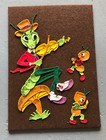 Set Of 2 Vtg Felt Wall Hangings Children   s Art Aesop   s Fables 1960s 60s Pictures