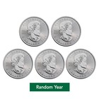 1 Oz Silver Maple Leaf Coin - Random Year  lot Of 5 