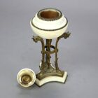 Pair Of Antique French Figural Bronze   Marble Cassolettes With Hoof Feet C1880
