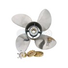 4 Blades 13 X 19 Stainless Steel Propeller For Mercury Outboard Engine 40-140 Hp