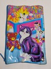 Lisa Frank 90s Playtime Kittens Cat Pencil Pals Case Bag Vintage 3 Ring Pouch
