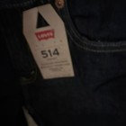 Levi s Girls 514 Straight Stretch Jeans Dark Blue Adjustable Waist 12 Reg 26x26