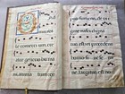 Antique Complete 17th Century Antiphonary With 142 Both Side Vellum Pages Heavy