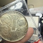Belgium 30 Francs 1963 Silver King Baudouin Map Reverse Km 150 0 835