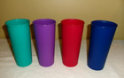 Nos 4 Tupperware 12oz Plastic Tumbler Cups   115-5 Glasses Brand New  Free Ship