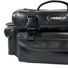 Ambico Vintage Camera Camcorder Bag Case Black Faux Leather Red Interior Padded