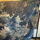 Lovely Blue Verdure Tapestry Reproduction On Synthetic Microfiber Textile 90inch