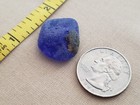 Genuine Beach Sea Glass Surf Tumbled Cobalt Blue Pendant Lava Bonfire Rare R1