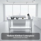Stainless Steel Work Table Commercial Prep Table Utility Table Rust-resistant