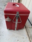 Vintage 1950 s Plastic   Vinyl Coca Cola Soda Cooler Excellent With Tray