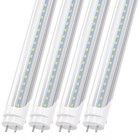 4 24 Pack T8 2ft Led Tube Light Bulbs G13 Bi-pin 12w 1400lm Dual-end Power 6500k