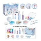 Kids Pretend Makeup Toy Set 10pcs Beauty Play Kit Non Toxic Gift-blue