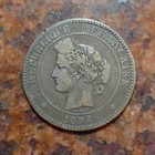 1898 France 10 Centimes Coin -  b8629