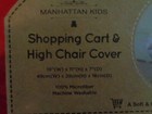 Manhattan Kids White Multi Color Floral Shopping Cart   High Chair Cover 3-12m