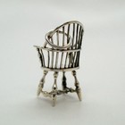 Sterling Silver Windsor Chair Pendant Charm Antique Collector Gift Miniature