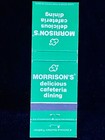 Morrison   s Delicious Cafeteria Dining Vintage Matchbook Cover Only B-0055