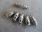 Lot Of 6 Vintage Silver Tone Metal Screw Barrel Necklace Clasps 16x6mm