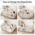 Doradotey Baby Playpen With Walk-in Door  Foldable Adjustable 8-panel Play Yard