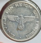 Vintage scarce Germany Third Reich Adolf Hitler 1889 - 1945 Silver Medallion