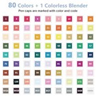 60 Colors Dual Tip  Markers Set Brush  Chisel For Adult Coloring Drawing