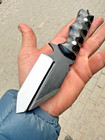 Hand Made Forge High Carbon Steel Hunting Skinner Knife W Leather Sheath Uu 2347