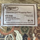 Vtg Nos Caspari Imported Gift Wrapping Paper Japanese Brocade Yale Art Gallery