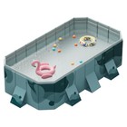 2 6m Above Ground Garden Outdoor Foldable Fit For 1-6  Family kids Swimming Pool