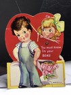 Vintage Lot Of 2 Mechanical Valentine Day Cards   Usa   Owl   Cute Couple