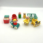 Vtg Fisher-price Little People Play Family Nursery Set 761 Complete 1970s Lot