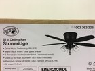 Hampton Bay Stoneridge 52 In  Matte Black Hugger Led Ceiling Fan  open 
